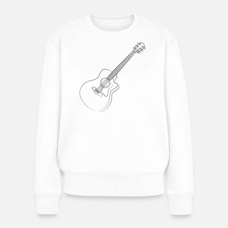 guitare - Pull Premium bio Femme - blanc