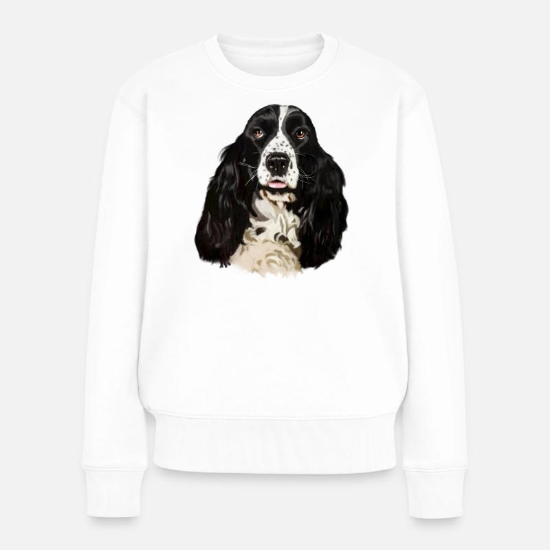 cocker spaniel - Women's Premium Organic Jumper - white