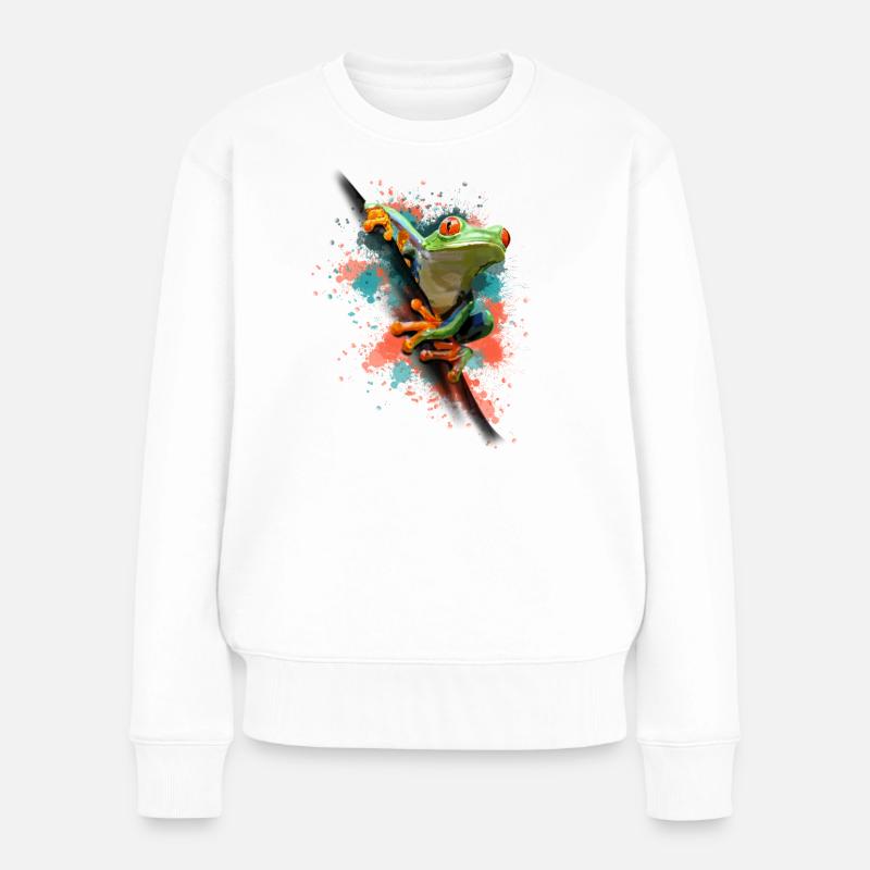 grenouille - Pull Premium bio Femme - blanc