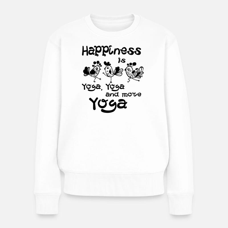 Yoga - Frauen Premium Bio Pullover - Weiß