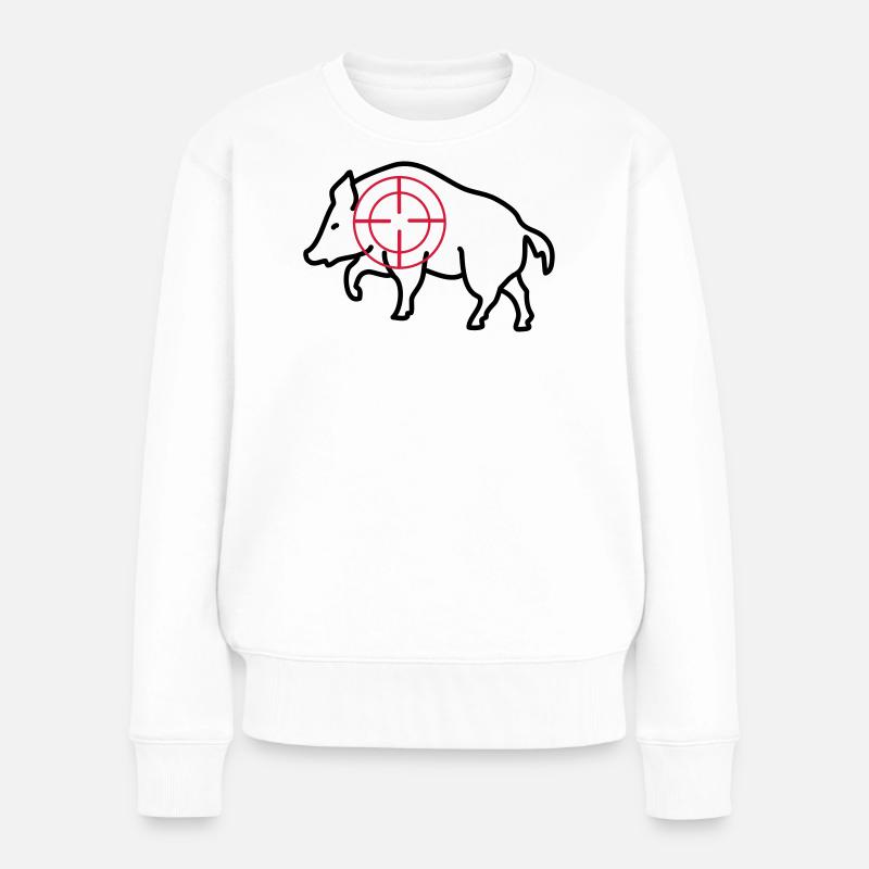 sanglier - Pull Premium bio Femme - blanc