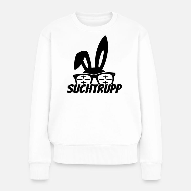 ostern osterhase suchtrupp - Frauen Premium Bio Pullover - Weiß