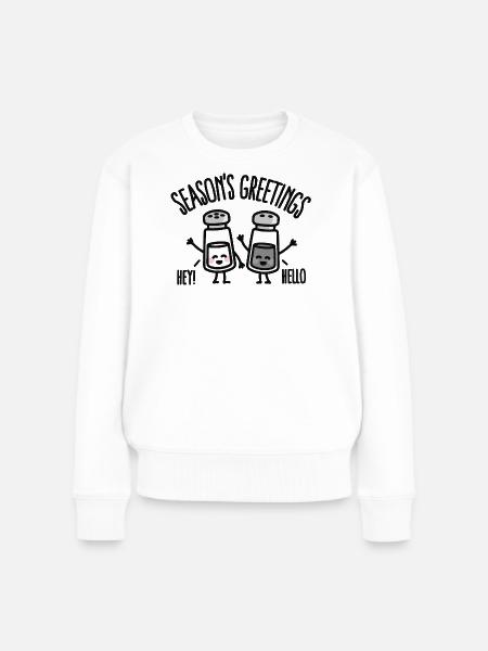 Season's greetings - Frauen Premium Bio Pullover - Weiß