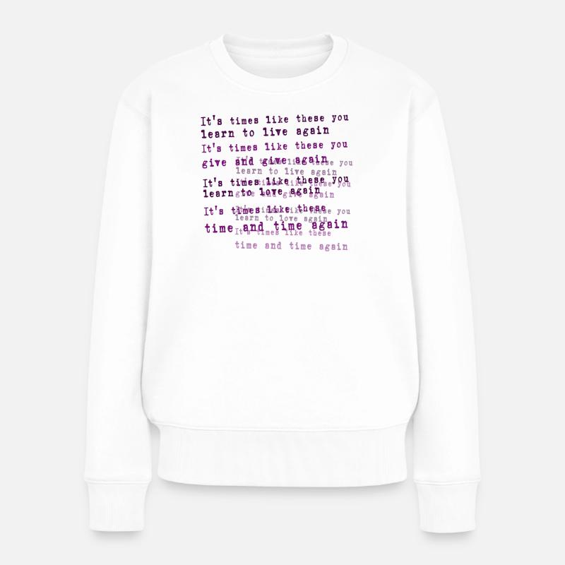 Foo Fighters lyrique - Pull Premium bio Femme - blanc