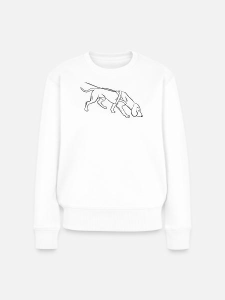Schweißhund - Frauen Premium Bio Pullover - Weiß