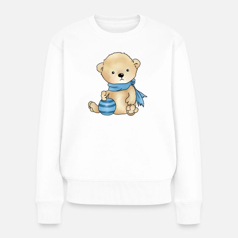 Ours avec ballon - Pull Premium bio Femme - blanc