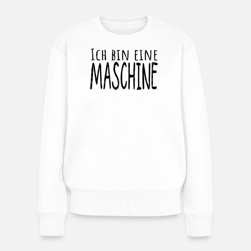 maschine - Frauen Premium Bio Pullover - Weiß