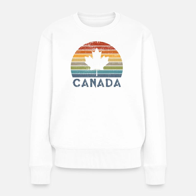 Canada Vintage Design - Pull Premium bio Femme - blanc