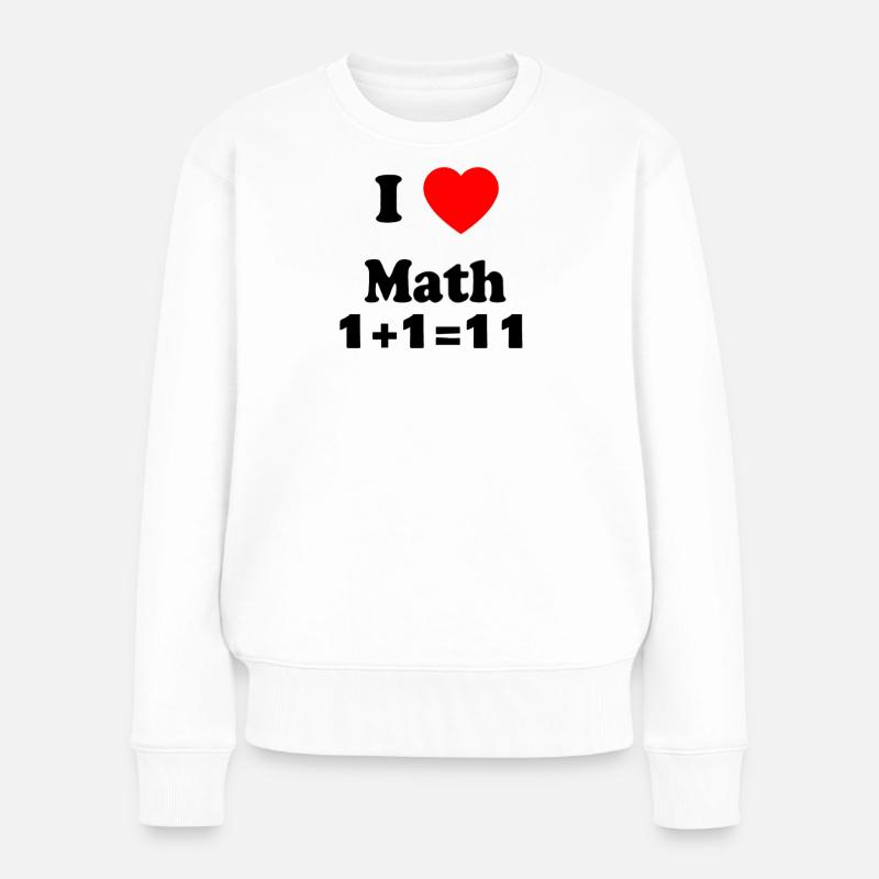 Math Love Symbole Design élégant - Pull Premium bio Femme - blanc
