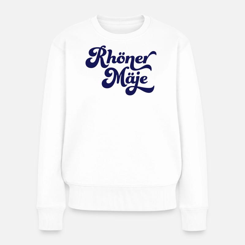 Rhöner Mäje - Frauen Premium Bio Pullover - Weiß
