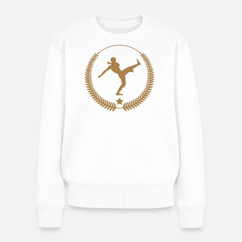 Capoeira - Frauen Premium Bio Pullover - Weiß