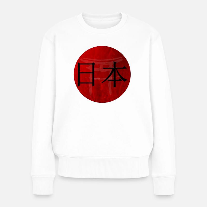 Japan (Japanisch) - Frauen Premium Bio Pullover - Weiß