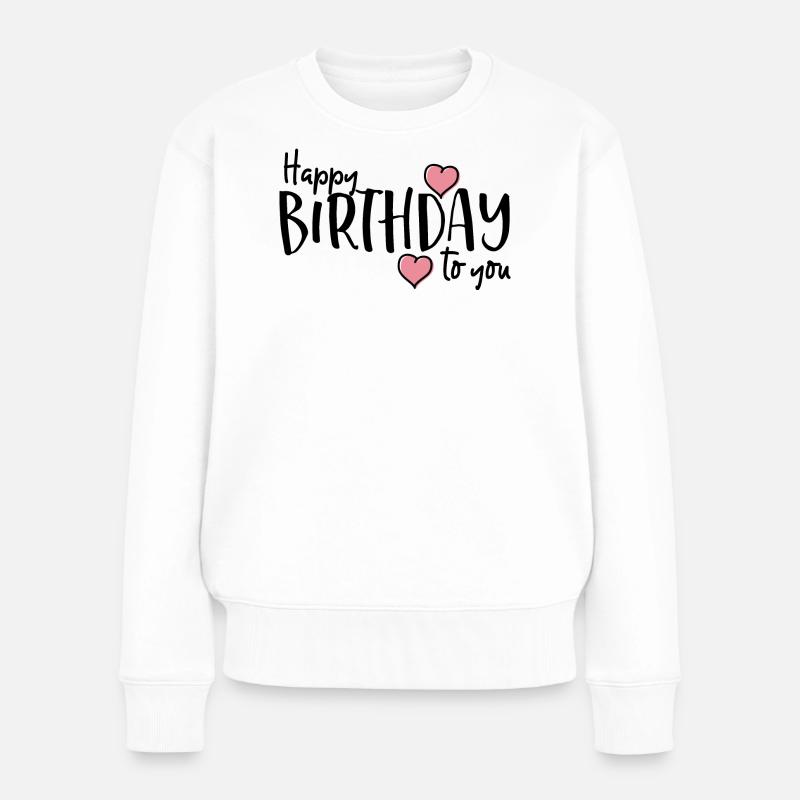 Duo minimaliste des cœurs roses - Pull Premium bio Femme - blanc