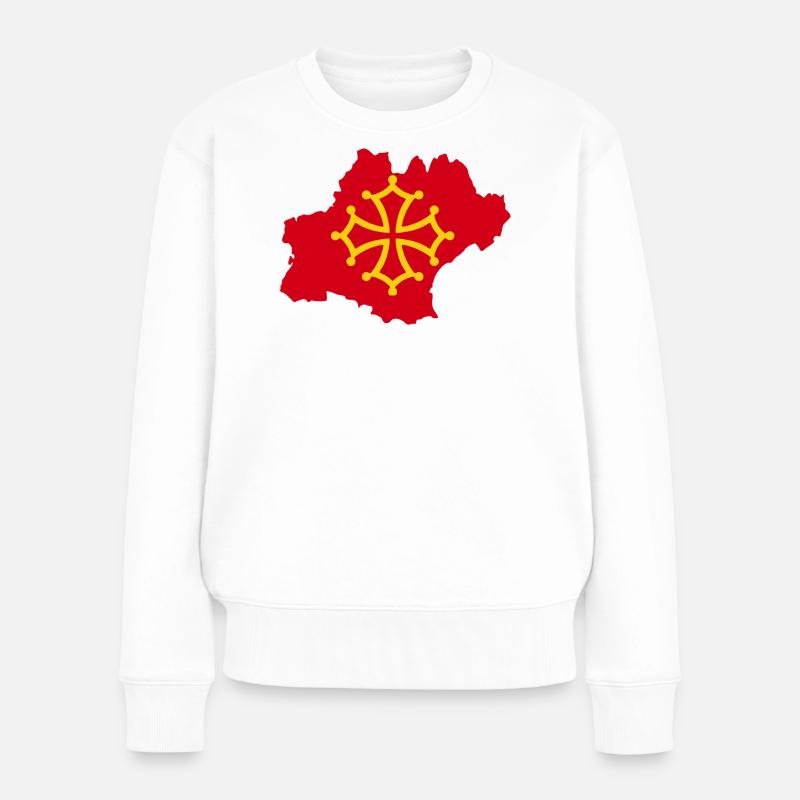 Okzitanien - Frauen Premium Bio Pullover - Weiß