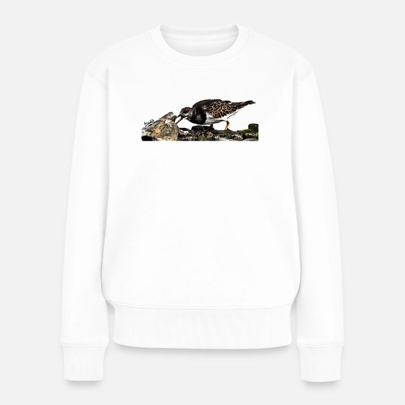 HGWild - Steinwälzer - Frauen Premium Bio Pullover - Weiß