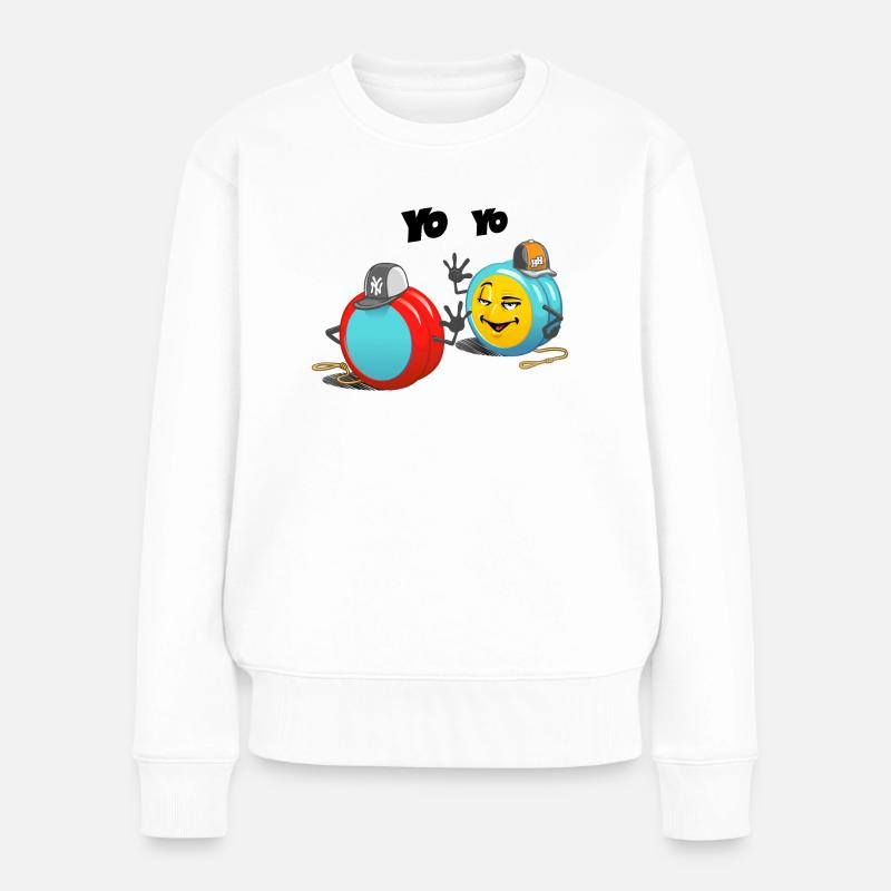 yo yo - Pull Premium bio Femme - blanc