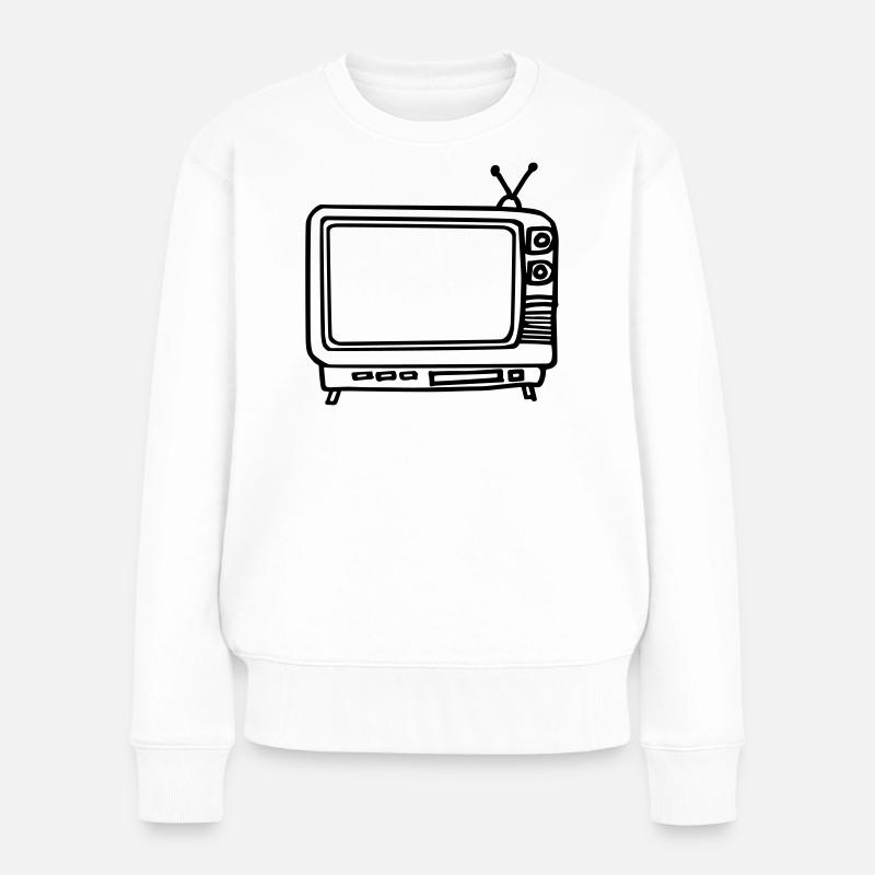 la télé - Pull Premium bio Femme - blanc