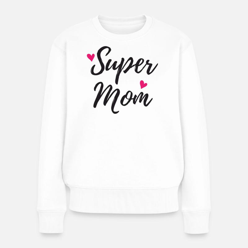 super maman - Pull Premium bio Femme - blanc