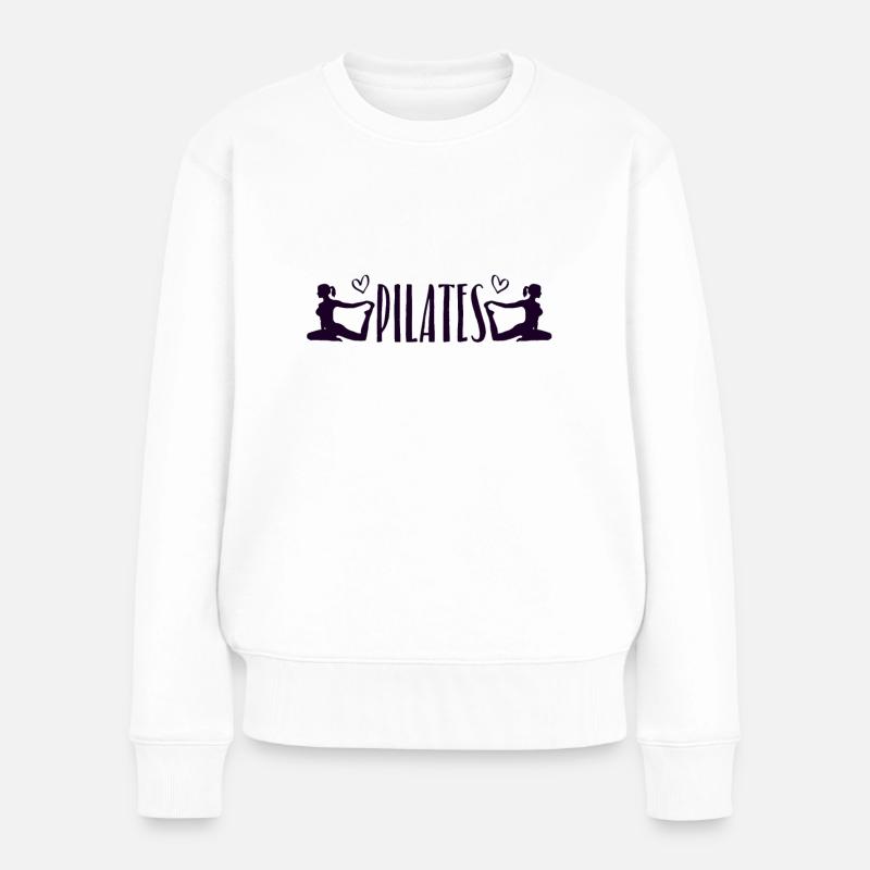Pilates - Frauen Premium Bio Pullover - Weiß