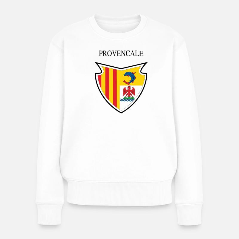 Provencal - Frauen Premium Bio Pullover - Weiß