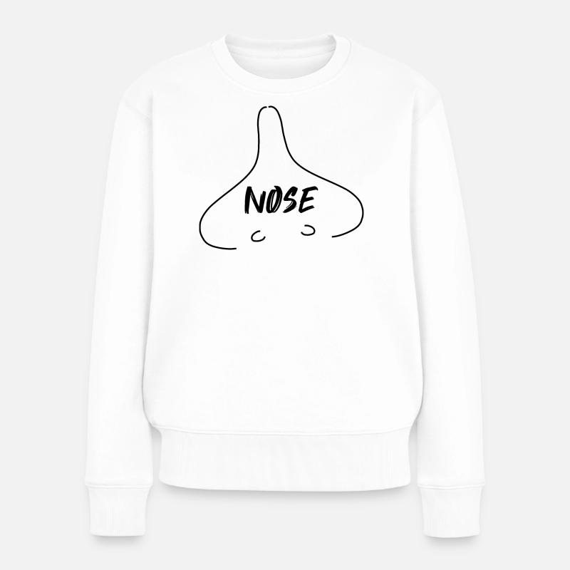 NEZ, le nez - Pull Premium bio Femme - blanc
