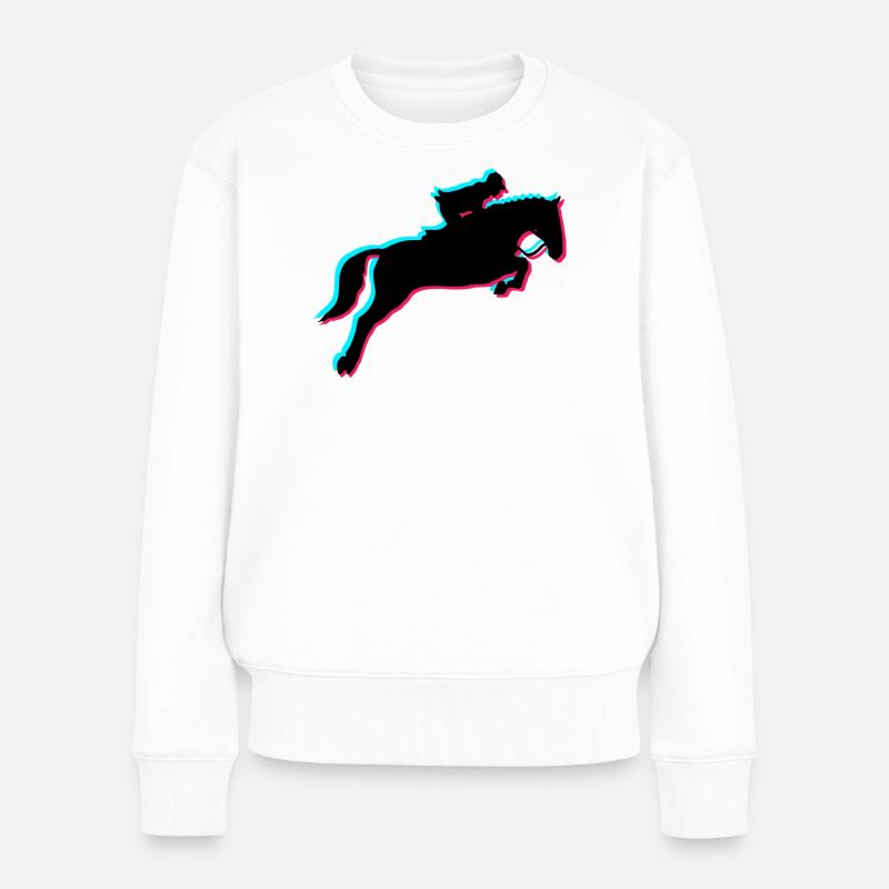 équitation - Pull Premium bio Femme - blanc
