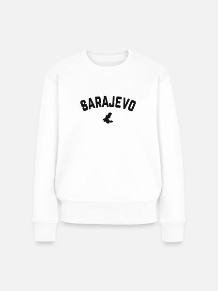 Sarajevo Bosnien - Frauen Premium Bio Pullover - Weiß