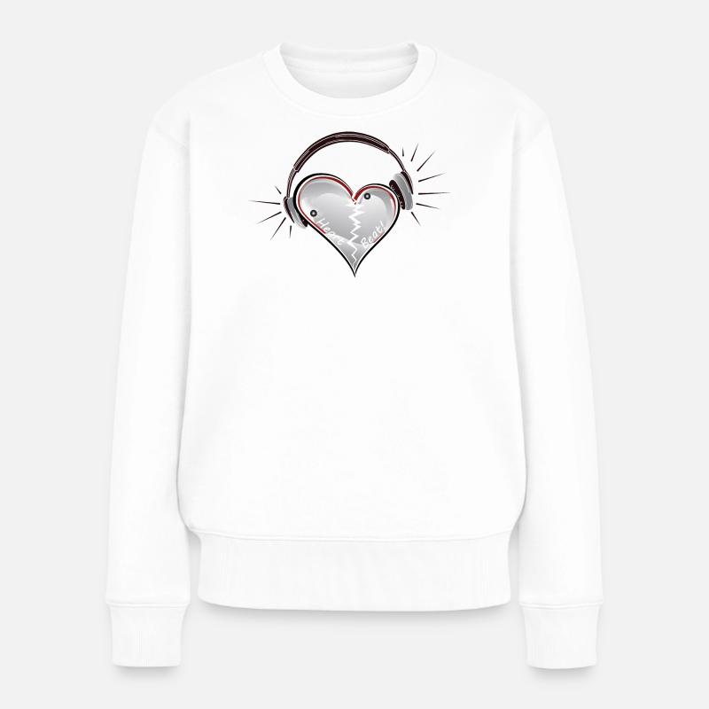 Battement de coeur - Pull Premium bio Femme - blanc