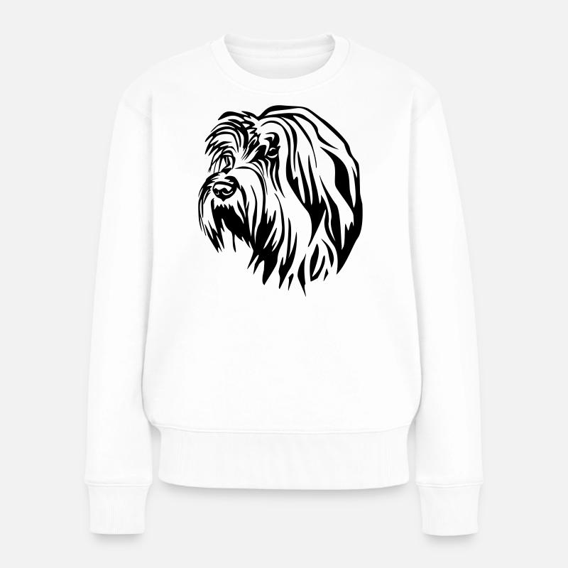 Gos d'Atura Catala Kopf - Frauen Premium Bio Pullover - Weiß
