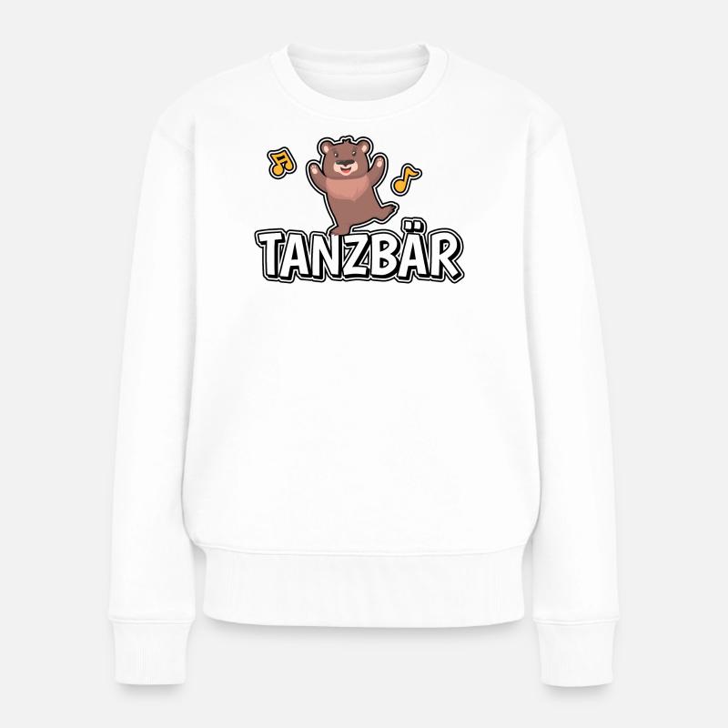 Tanzbär - Bär - Bären - Frauen Premium Bio Pullover - Weiß