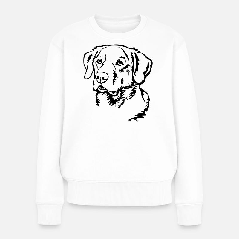 Labrador Kopf - Frauen Premium Bio Pullover - Weiß
