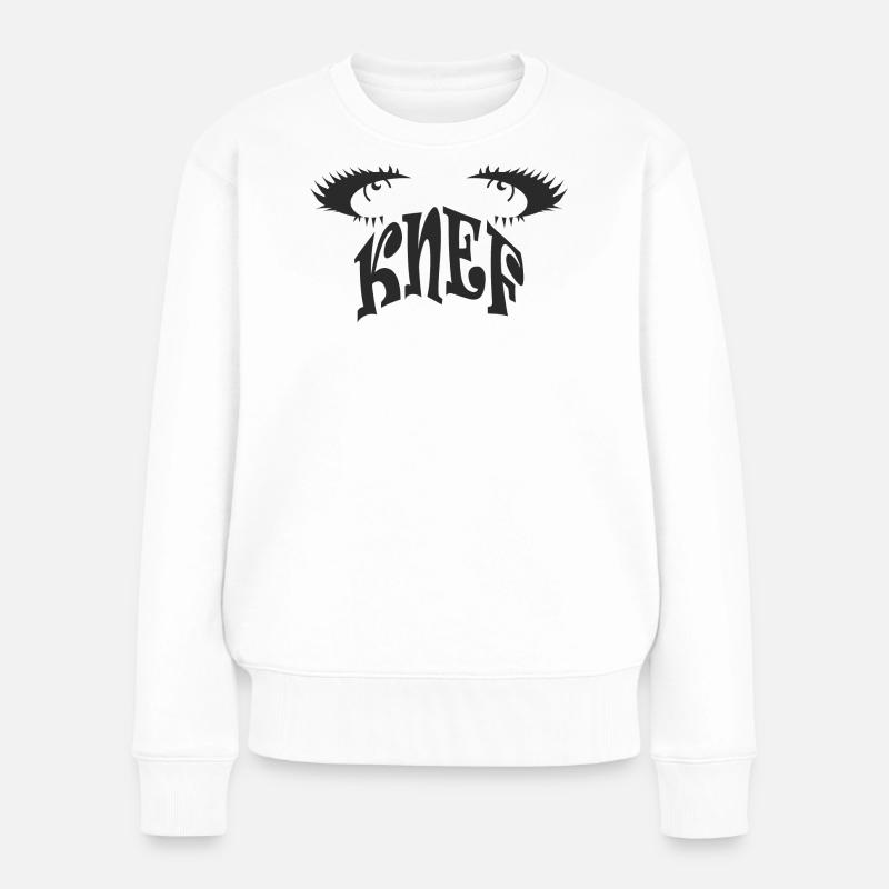 Knef - Frauen Premium Bio Pullover - Weiß