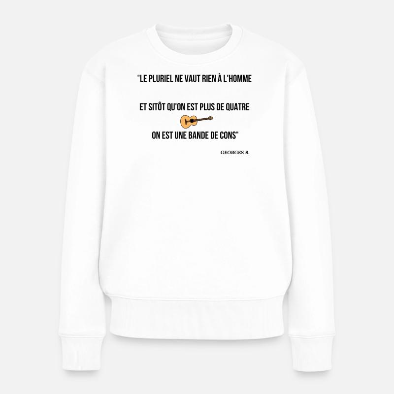 Sitôt qu'on est plus de 4... - Pull Premium bio Femme - blanc