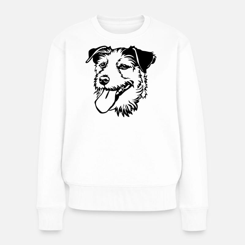 Parson Russel Terrier Kopf - Frauen Premium Bio Pullover - Weiß