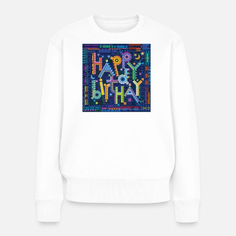 The Birthday Theme - Frauen Premium Bio Pullover - Weiß