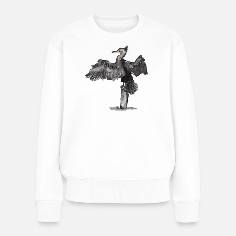 Kormoran - Frauen Premium Bio Pullover - Weiß