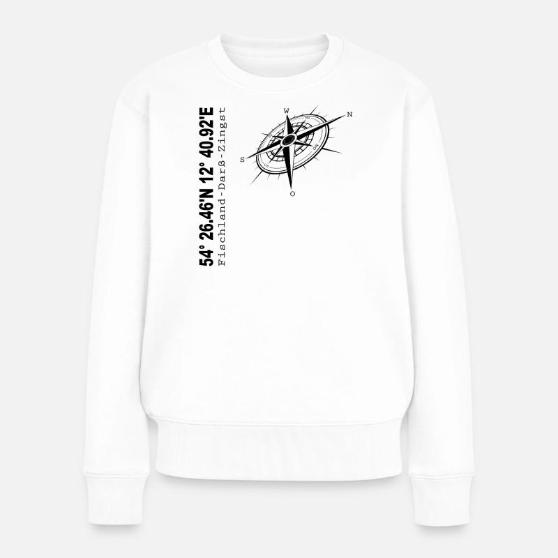 Fischland - Darß - Zingst - Frauen Premium Bio Pullover - Weiß