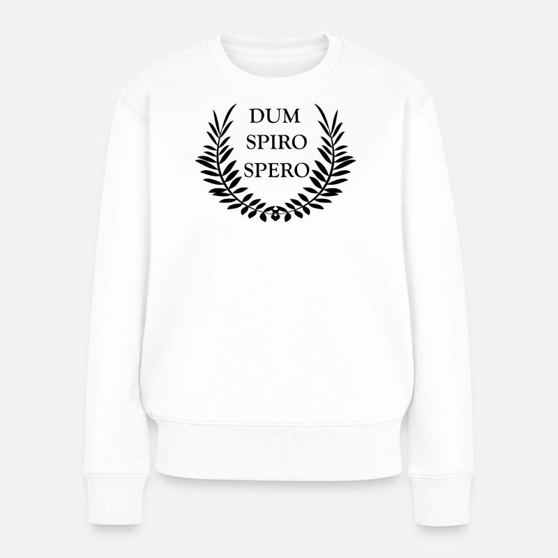Dum Spiro Spero - Frauen Premium Bio Pullover - Weiß