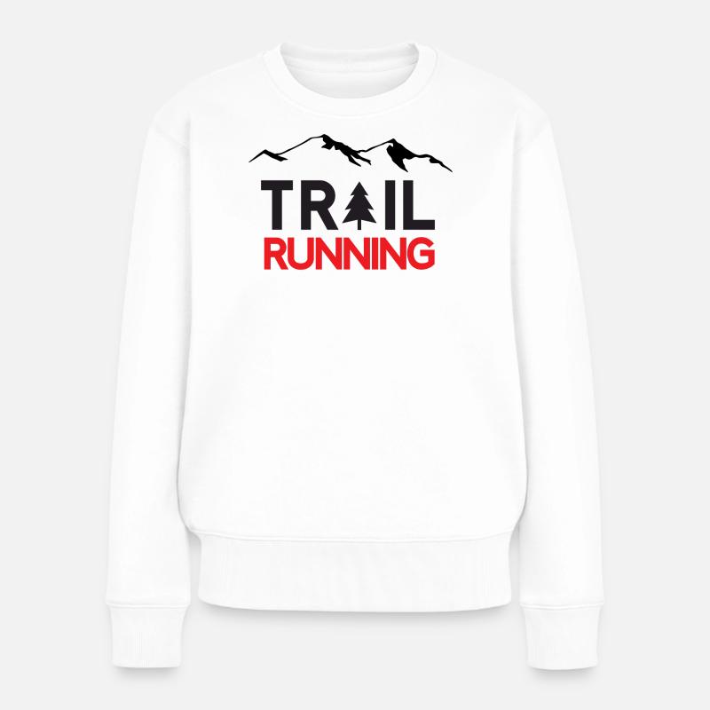 Trailrunning - Frauen Premium Bio Pullover - Weiß