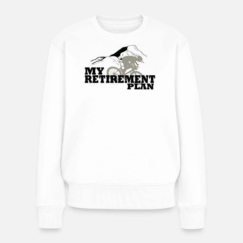 Le vélo est mon plan de retraite - Pull Premium bio Femme - blanc