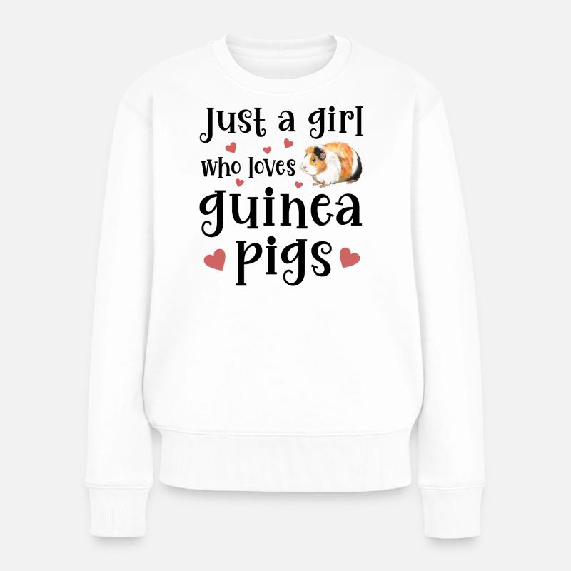 Meerschweinchen - Frauen Premium Bio Pullover - Weiß