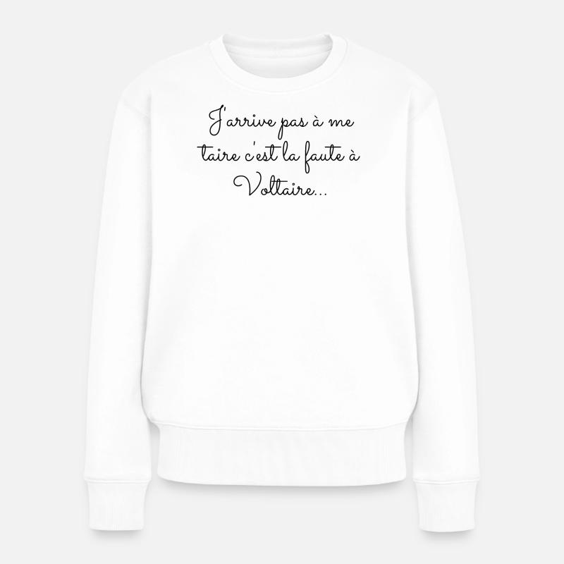 T Shirt La faute à Voltaire - Pull Premium bio Femme - blanc