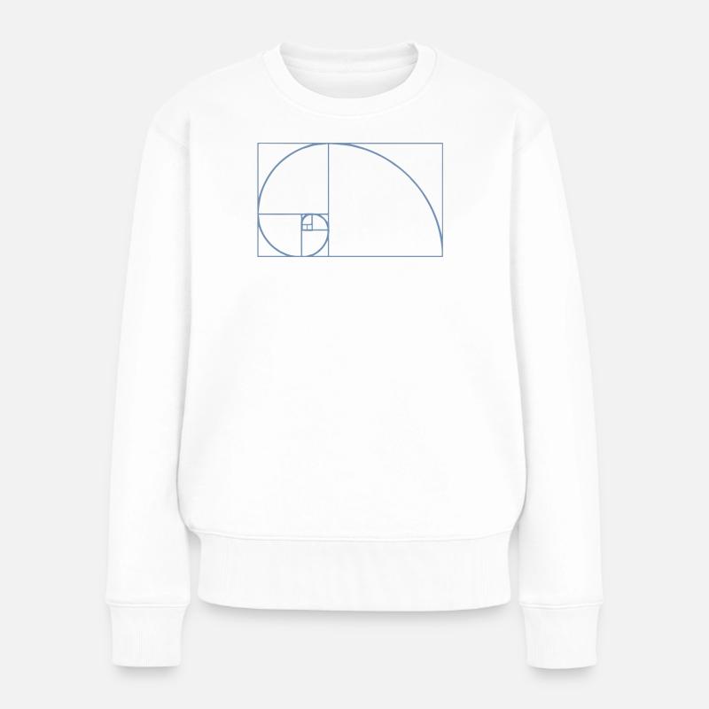 Fibonacci Tshirt - Frauen Premium Bio Pullover - Weiß