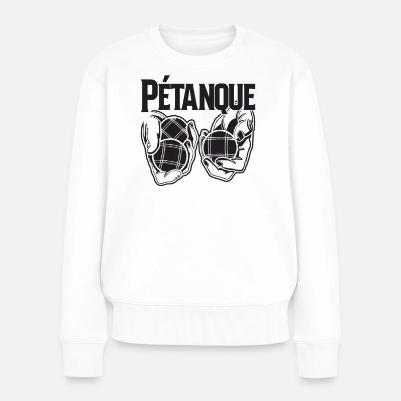 Boulekugeln für Bouler Boules Boule Boulekugel - Frauen Premium Bio Pullover - Weiß