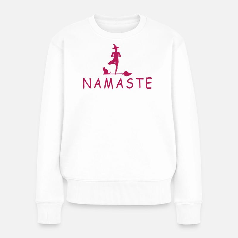 Yoga Hexe - Frauen Premium Bio Pullover - Weiß