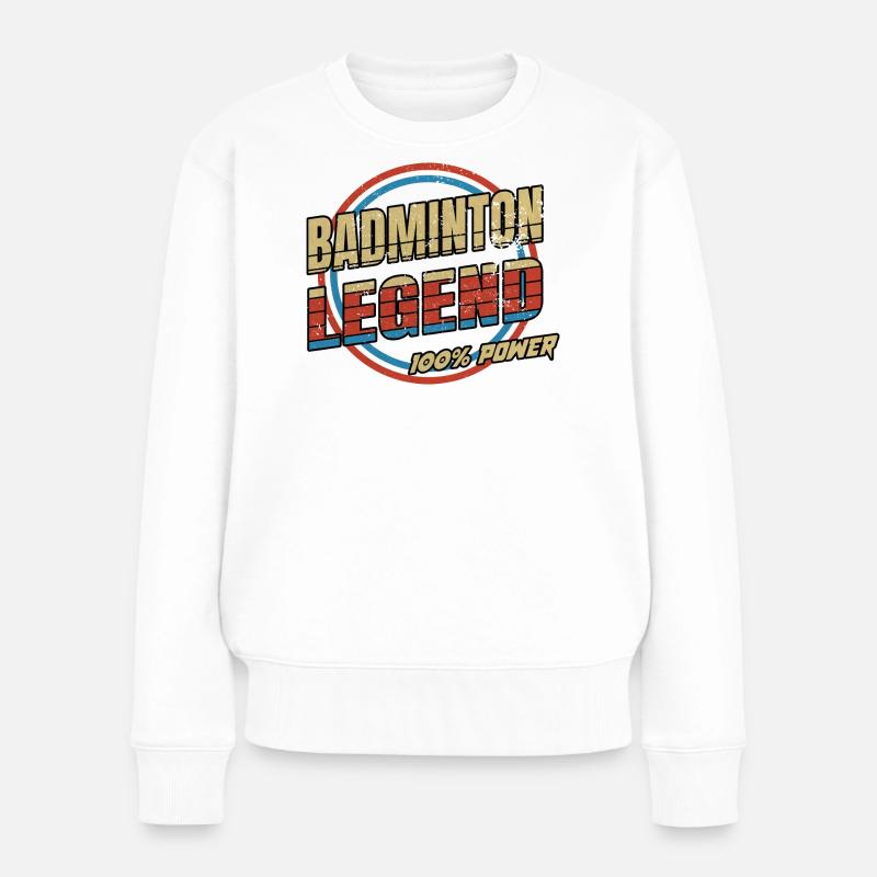 Légende du badminton - Pull Premium bio Femme - blanc