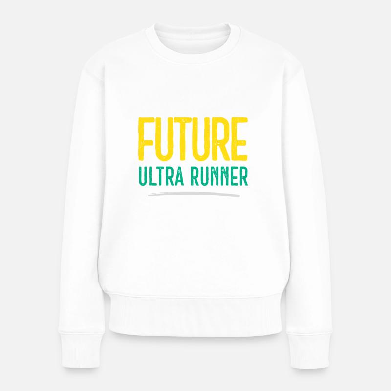Future Ultra Runner - Frauen Premium Bio Pullover - Weiß