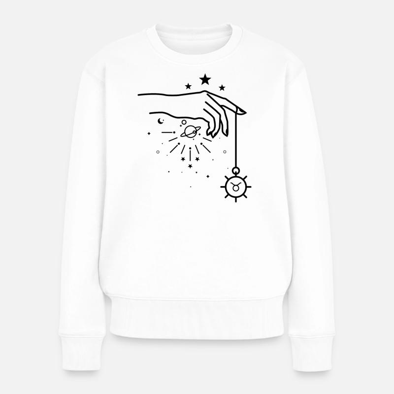 Astrologie du zodiaque Taureau - Pull Premium bio Femme - blanc