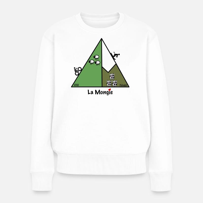 Été hiver à La Mongie - Pull Premium bio Femme - blanc