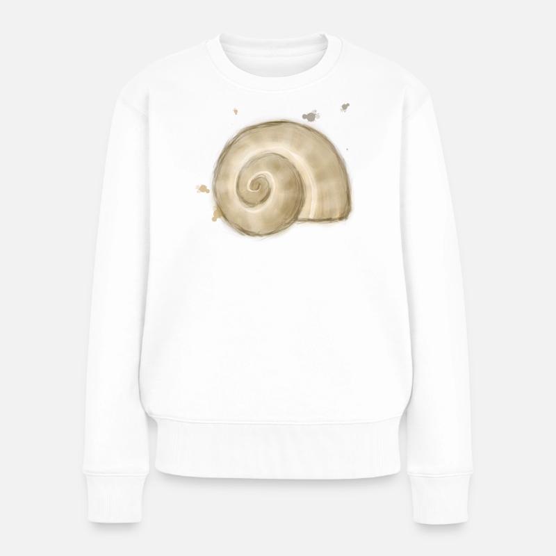 Schneckenhaus - Frauen Premium Bio Pullover - Weiß